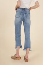将图片加载到图库查看器,New Play Wide Leg Bottom Ripped Jeans