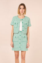 Load image into Gallery viewer, Daphnea Ladies Plaid Short-Sleeve Blazer