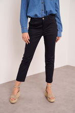 将图片加载到图库查看器,Oraije Navy Blue Straight Cut Chinos Claire