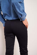 将图片加载到图库查看器,Oraije Navy Blue Straight Cut Chinos Claire