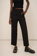 Cargar imagen en el visor de la galería, Oraije Straight Flowy Cut Pants Stanley Black