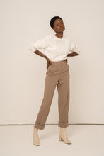 将图片加载到图库查看器,Oraije Straight Flowy Cut Pants Stanley Taupe