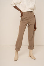 将图片加载到图库查看器,Oraije Straight Flowy Cut Pants Stanley Taupe