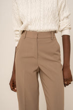 将图片加载到图库查看器,Oraije Straight Flowy Cut Pants Stanley Taupe