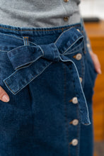 Load image into Gallery viewer, R.Display Belted Denim Midi Skirt