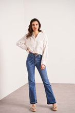 将图片加载到图库查看器,Oraije Wide-Leg High Waist Jeans Flora