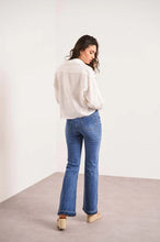 将图片加载到图库查看器,Oraije Wide-Leg High Waist Jeans Flora