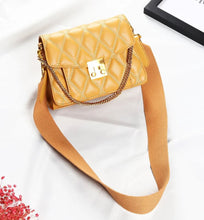 将图片加载到图库查看器,Diamond Pattern Genuine Leather Lady Shoulder Handbag