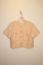 Load image into Gallery viewer, Daphnea Ladies Plaid Short-Sleeve Blazer