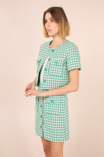 将图片加载到图库查看器，Daphnea Ladies Plaid Short-Sleeve Blazer
