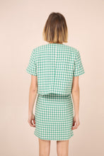 将图片加载到图库查看器，Daphnea Ladies Plaid Short-Sleeve Blazer
