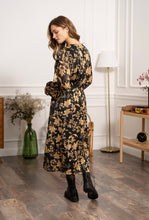 Load image into Gallery viewer, Choklate Long Sleeve Midi dress
