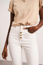 Load image into Gallery viewer, Oraije Cropped Flare Buttoned Jeans
