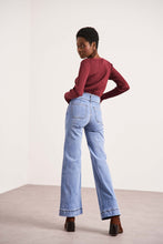 将图片加载到图库查看器，Oraije Wide Legged Denim Jeans with Belt Fiona

