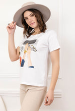 Load image into Gallery viewer, Round Neck  Oversize Printed Cotton T-shirt
